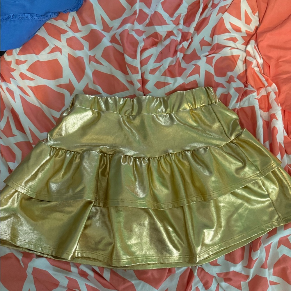Gold Tiered Skirt